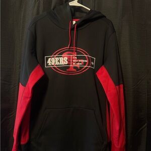 Nike Black and Red Men's Hoodie